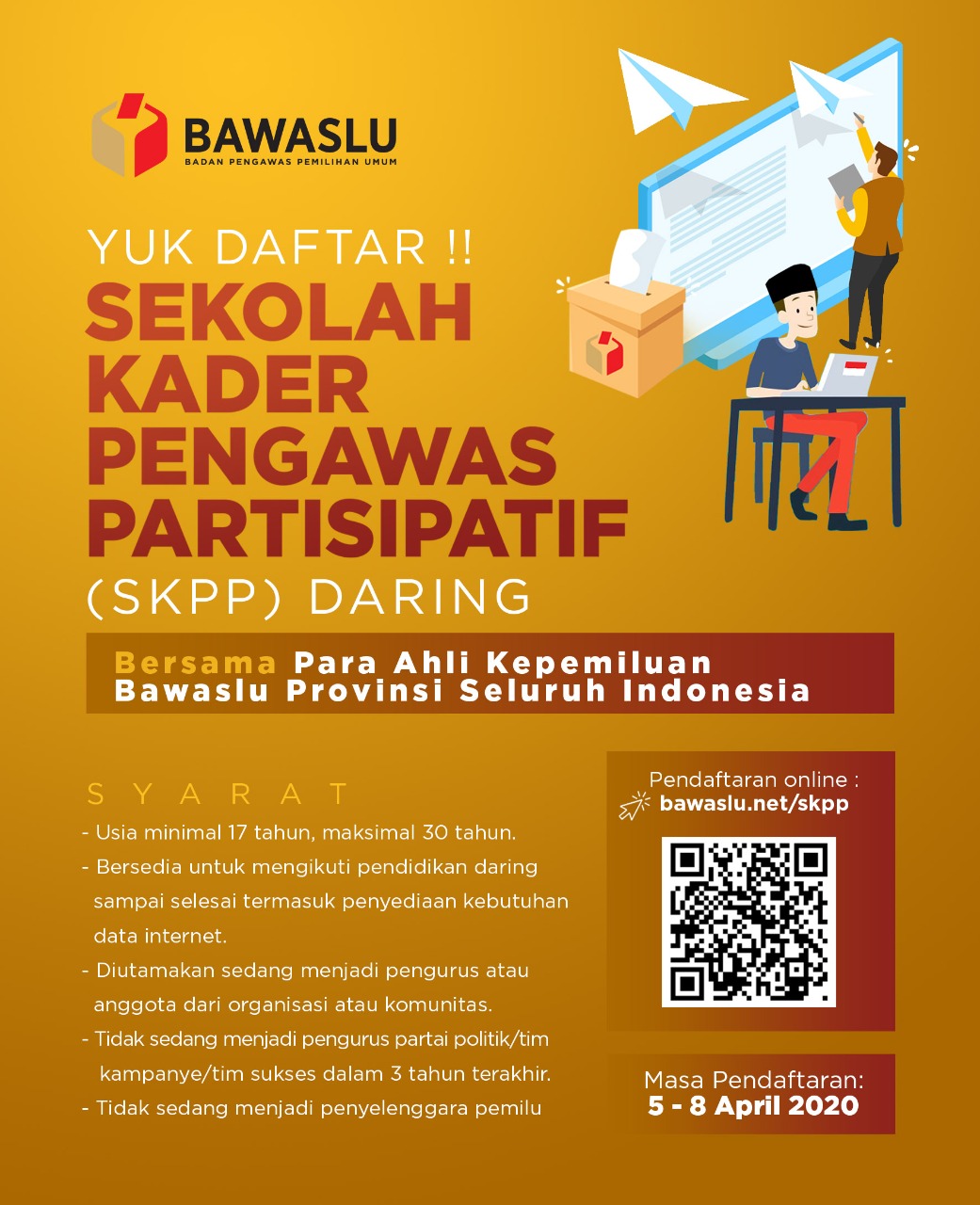 Sekolah Kader Pengawas Partisipatif (SKPP) Daring