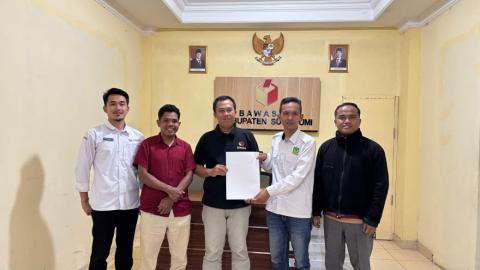 Bawaslu Kabupaten Sukabumi Perkuat Koordinasi Kelembagaan dengan DPC PBB Kabupaten Sukabumi.