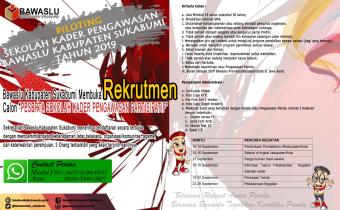 Pengumuman Pendaftaran Seleksi Calon Kader Pengawasan Partisipatif Bawaslu Kabupaten  Sukabumi